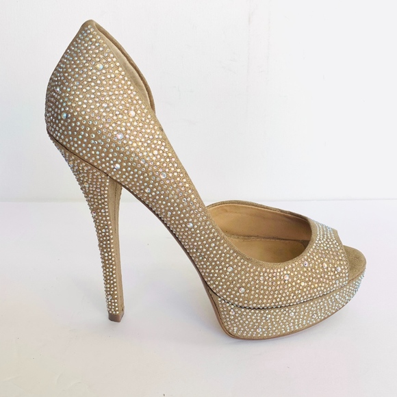 Steve Madden Shoes - Steve Madden Canaryy Platform Rhinestone Pumps 8.5